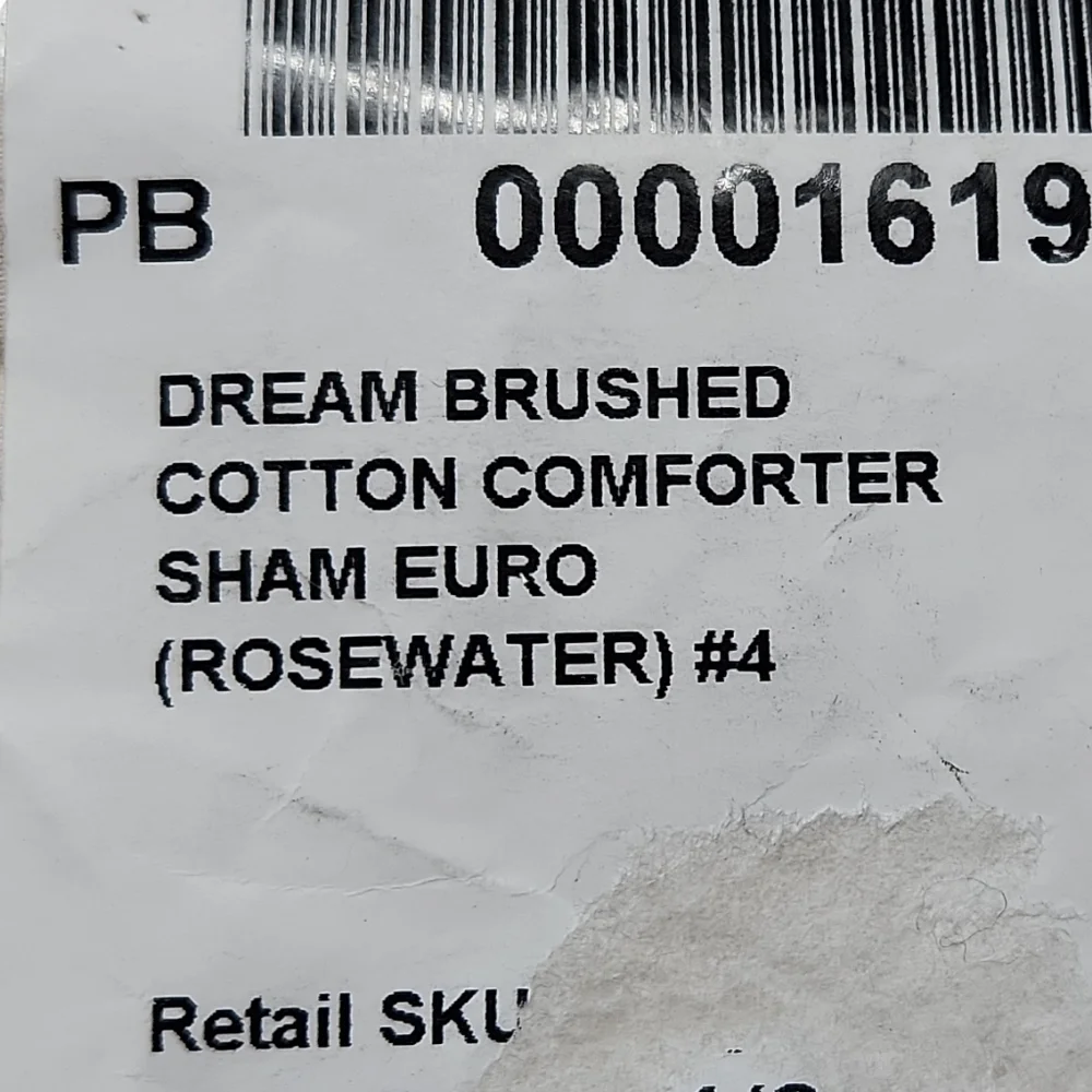 Pottery Barn “Dream Brushed Cotton” Euro Sham – Rosewater (Sample / Photo Prop)